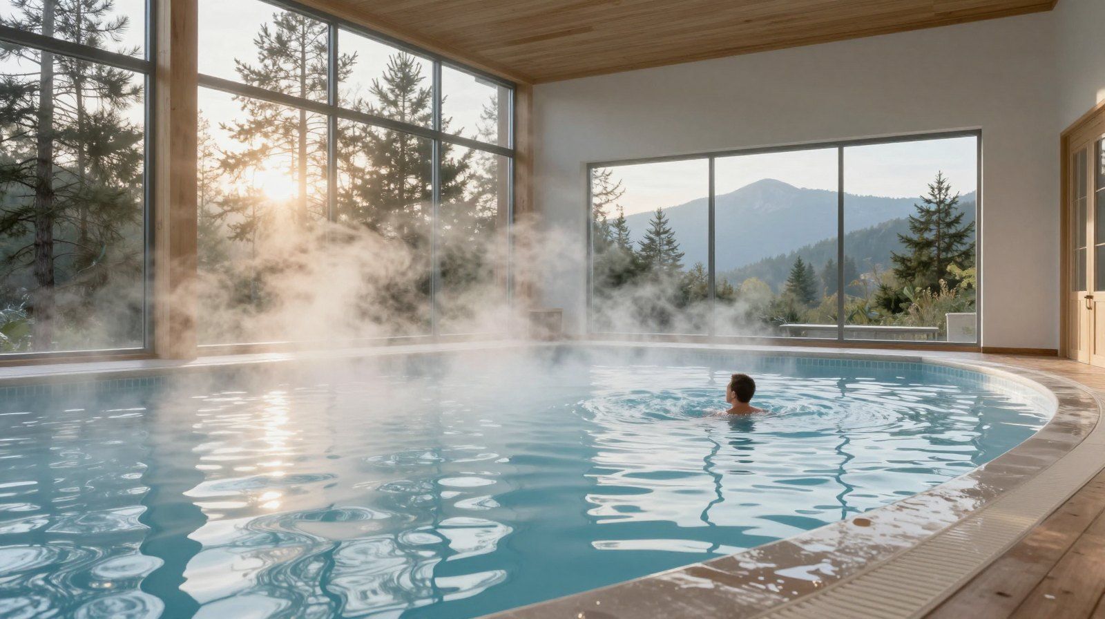 Thermal pool at sunrise